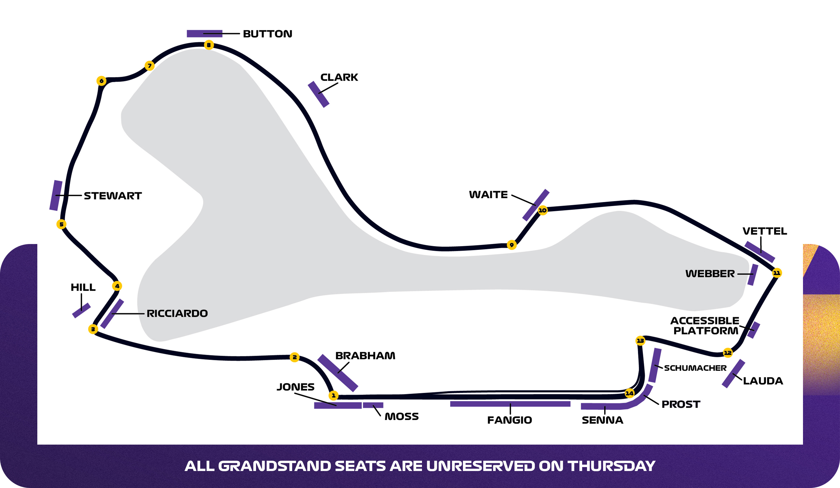 Map of Grandstands