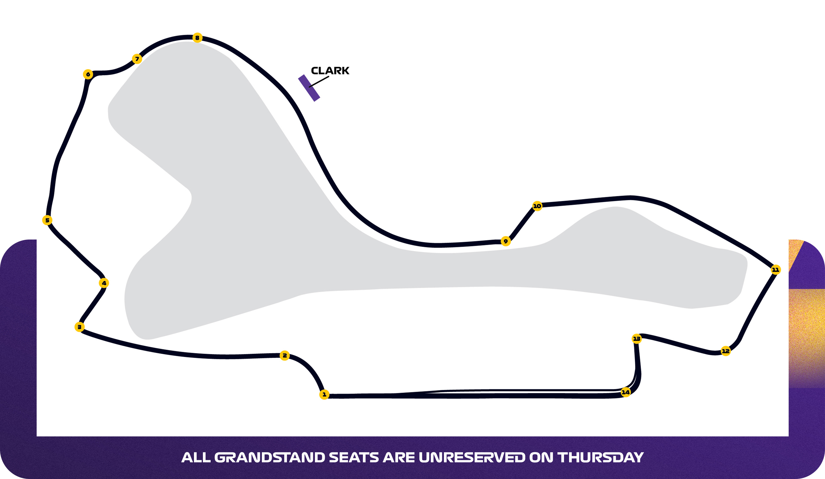 Map of Clark Grandstand