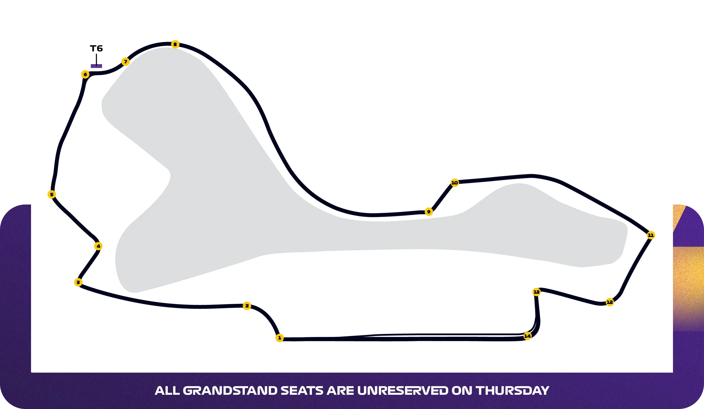 Map of T6 Grandstand