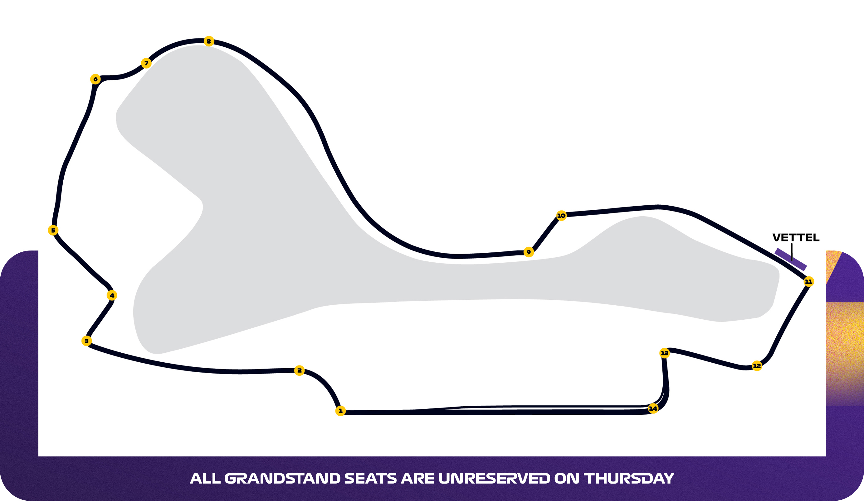 Map of Vettel Grandstand