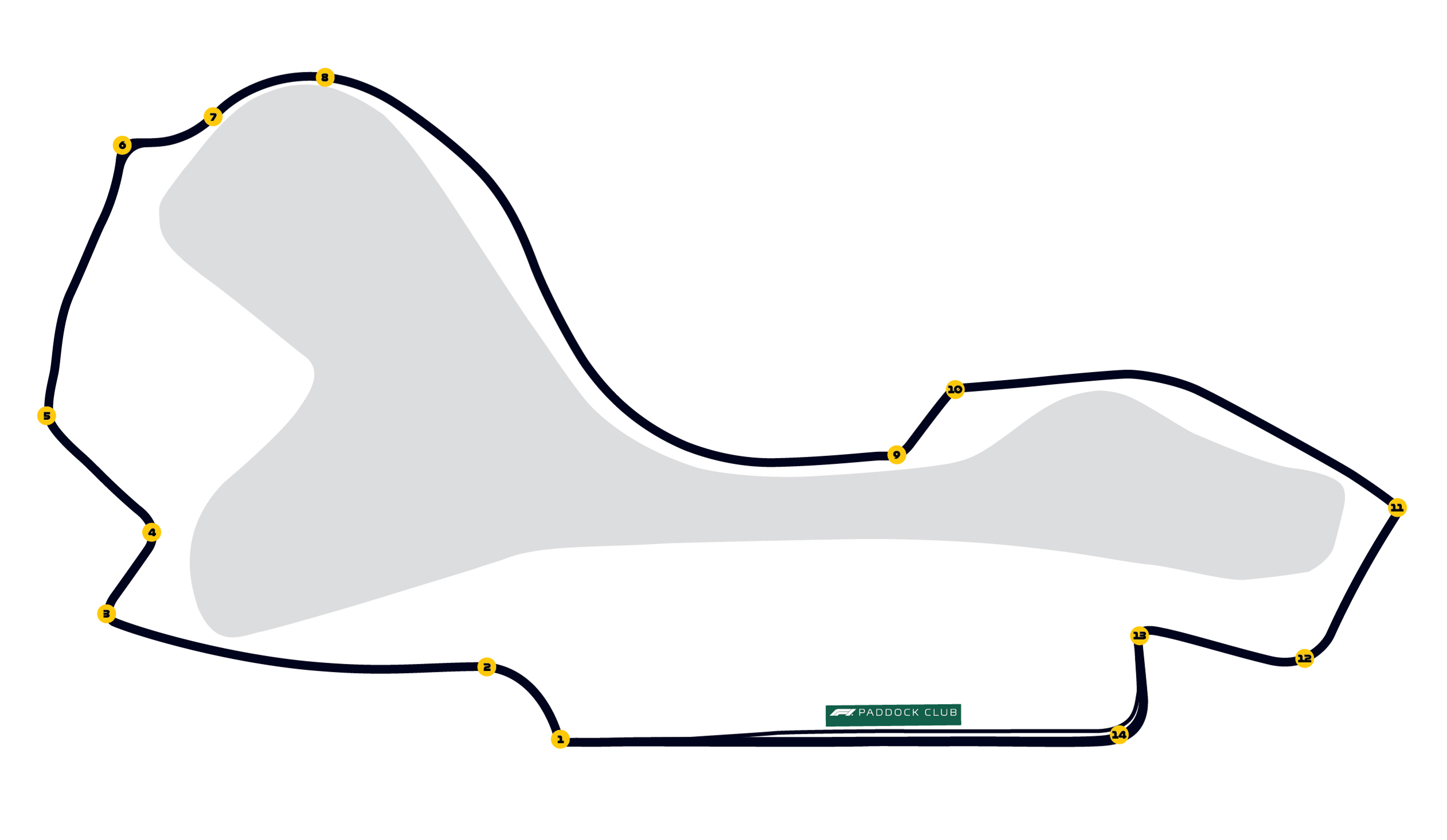 Map of Formula 1 Paddock Club™