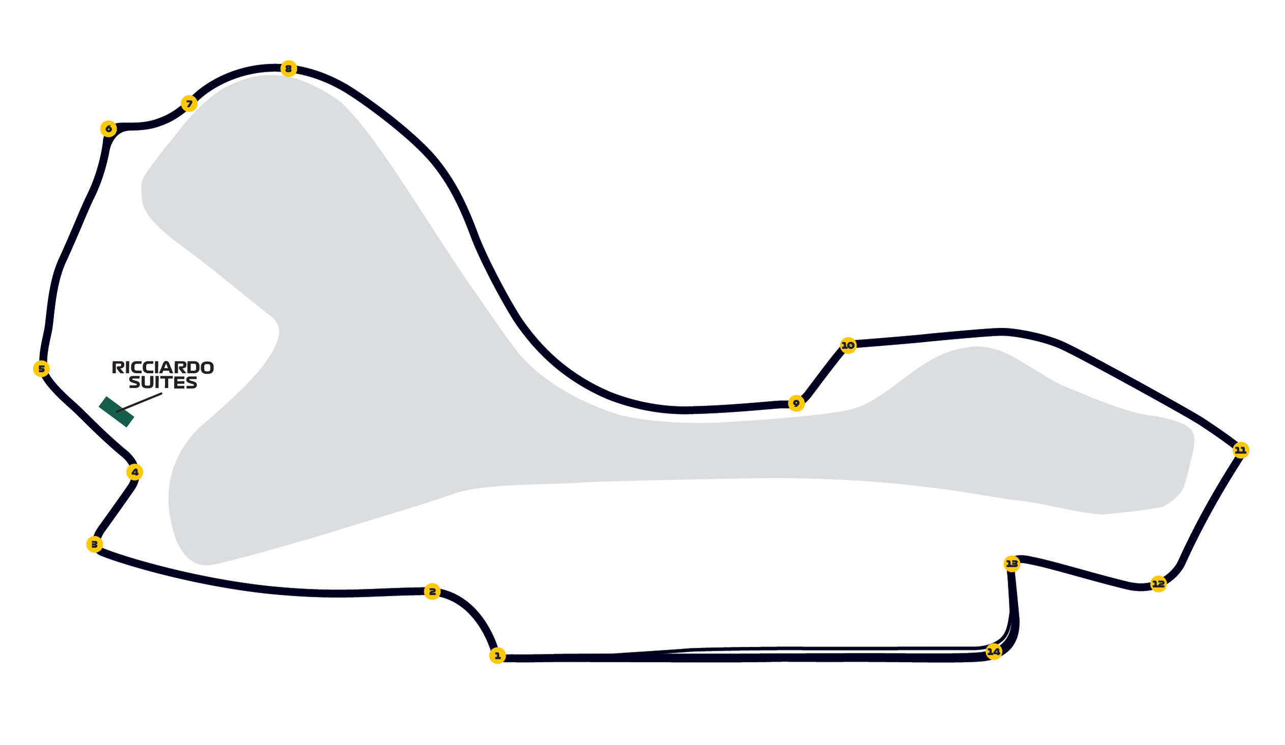 Map of Ricciardo Suites